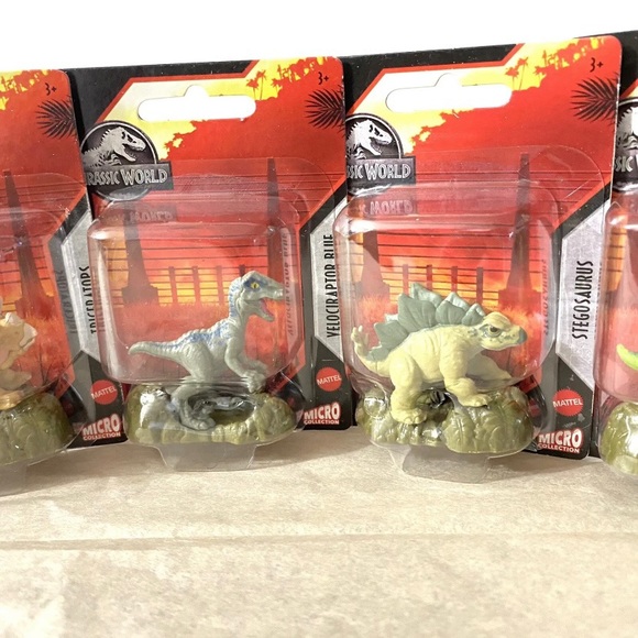 Jurassic World Mattel Micro Dinosaur Collection ..5 Figure Set - Picture 4 of 11